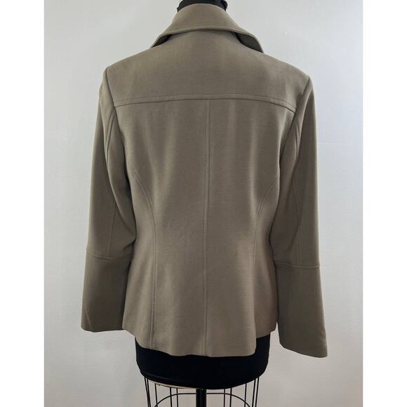 Le Lis Blanc Beige Long Sleeve Double Breasted Notched Military Jacket Sz EU 44 - Picture 3 of 9